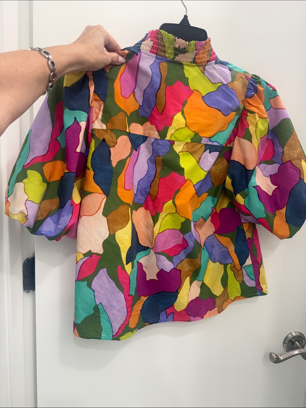 THML Alison Multicolor Puff-Sleeve Top - Picture 6 of 8